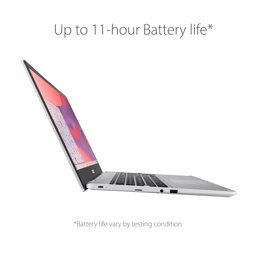 Slim laptop with up to 11-hour battery life